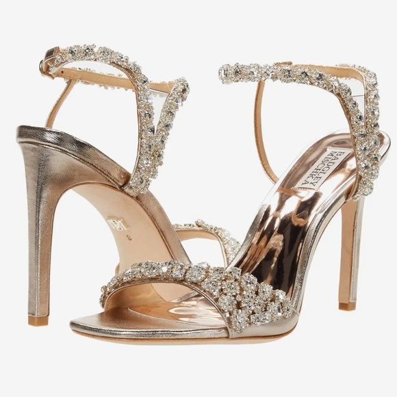 Badgley Mischka Shoes - Badgley Mischka Galia Open Toe 4” Heels Size 6.5